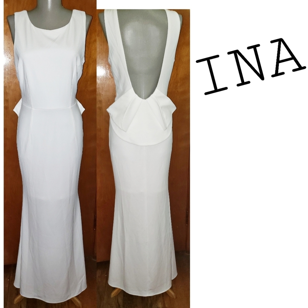 💗INA white evening occasion dress. Sz Med